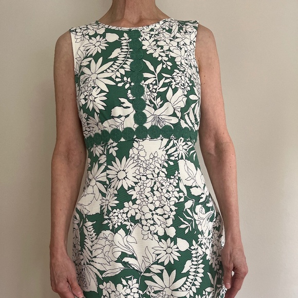 Boden Dresses Euc Boden Green And Ivory Ric Rac Summer Dress 2p